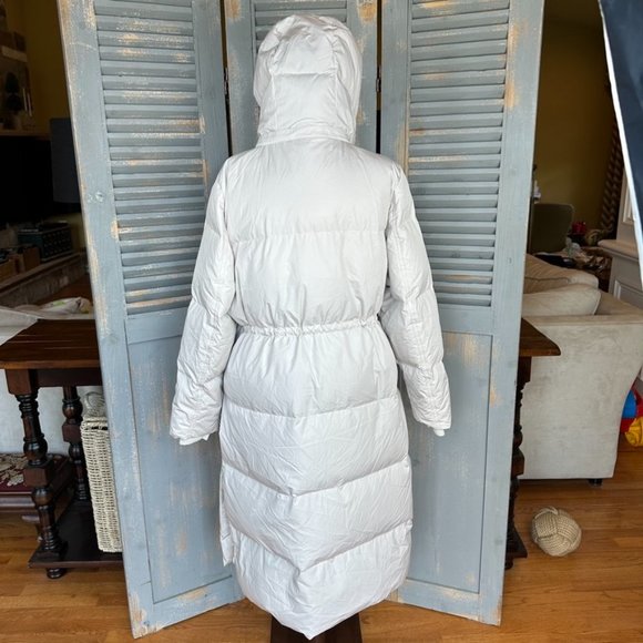 COS Hooded Recycled Down Puffer Coat Sz L Cream NWOT - Picture 15 of 16